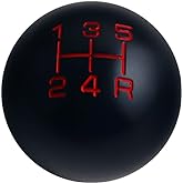 DEWHEL Sphere Shift Knob 5 Speed Velocity Short Throw Shifter 200 Gram Weighted Aluminum M12x1.25 M10x1.5 M10x1.25 M8x1.25 Black