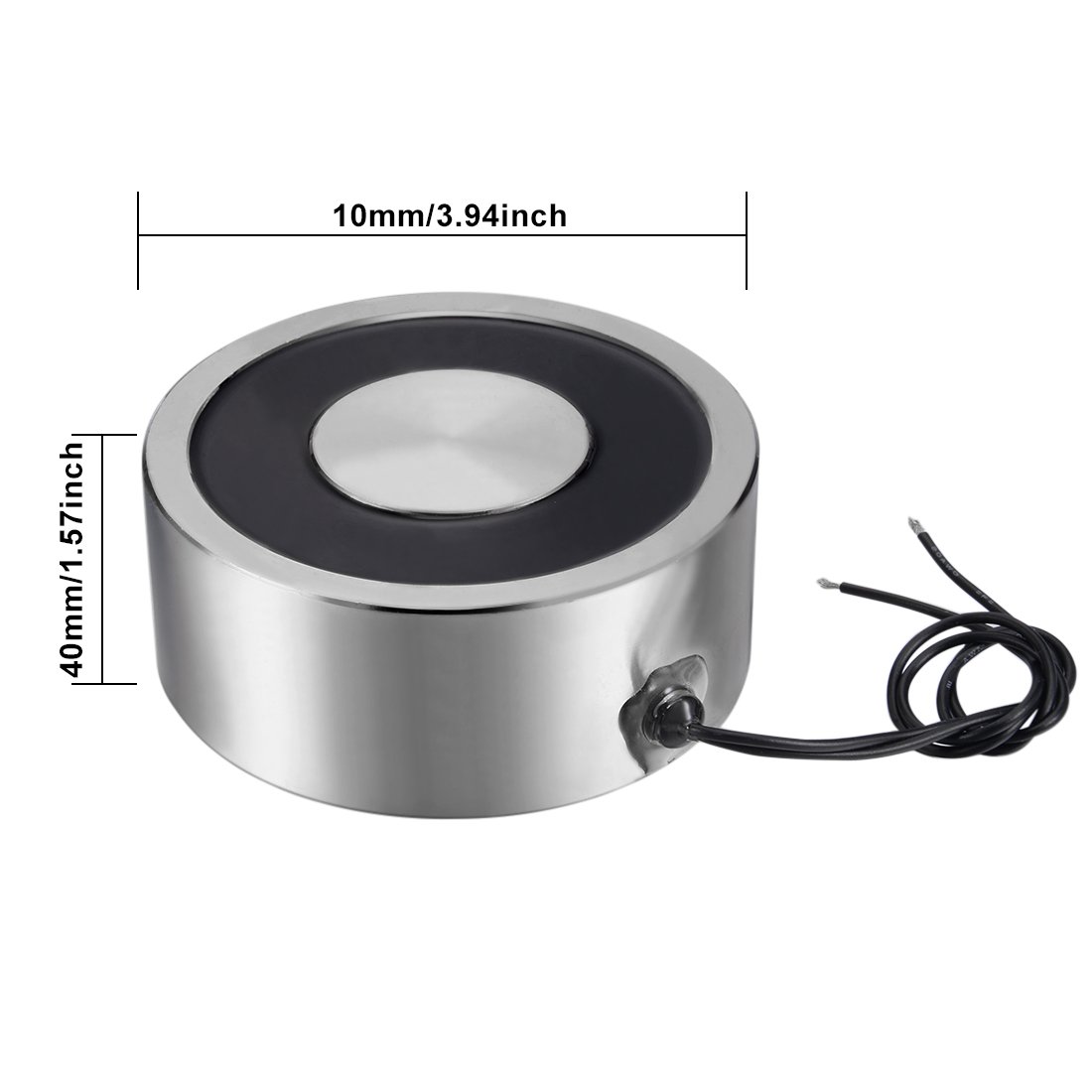 uxcell 80x38mm DC12V 1000N Electric Sucking Disc Solenoid Lift Holding Electromagnet