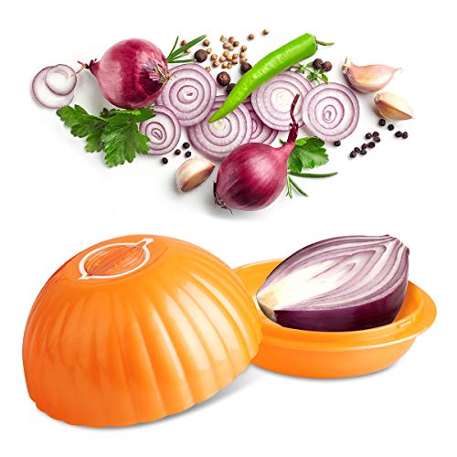 ZTFORUS Onion Keeper Set, Fridge Food Saver to Contain Avocado Onion
