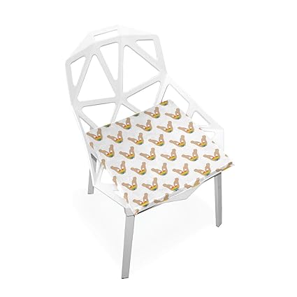 Chair Pads Laurabla Black And White Tartan Non Slip Memory Foam
