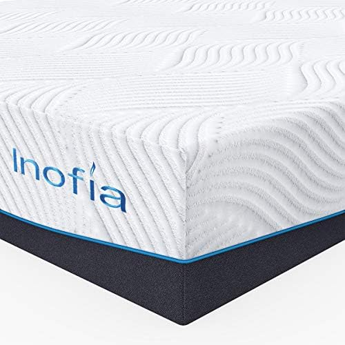Inofia Queen Mattress, 10 Inch Egg Crate Ventilated Memory Foam