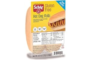 DAKOMYO Schar Gluten Free Hot Dog Buns, 8 Ounce | 4 Buns per Pack [Case of 5 - for a total of 20 hotdog buns]