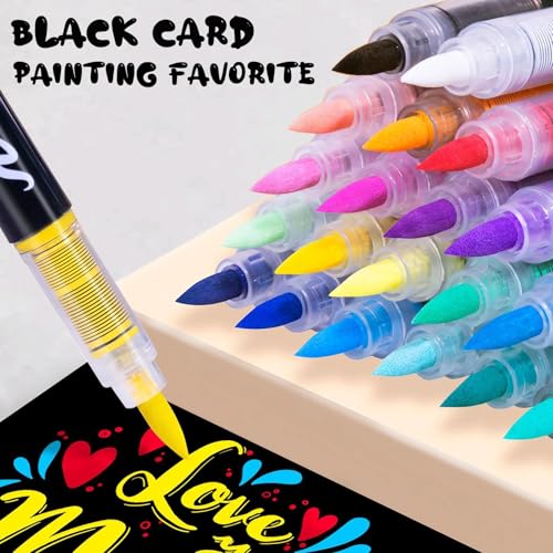 288 Colors Acrylic Paint Markers, Soft Brush Tip Acrylic Paint Pens, Waterproof Coloring Art Markers for Wood, Metal, Ceramic, Fabric, Stone, Egg, Rock Painting and DIY Art Crafting