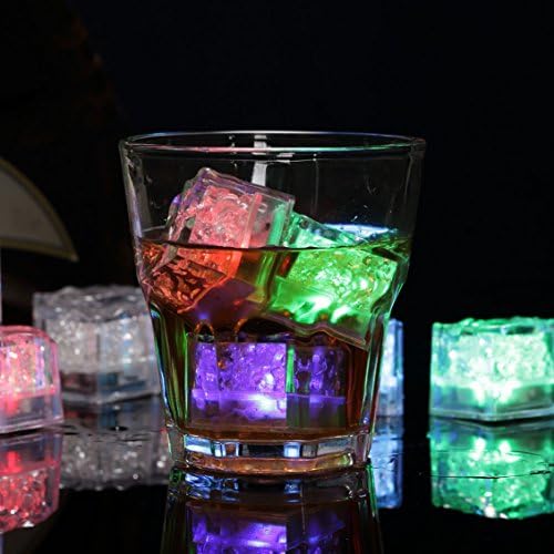 Flashing led ice cubes, party lights, slow changing color, Multicolor,12PCS