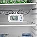 Digital Fridge Refrigerator Thermometer - Fridge/Freezer/Room Thermometer With Hook,Waterproof Large LCD Display Max/Min Record, for Kitchen, Home, Restaurants (2Pack, Battery Included)
