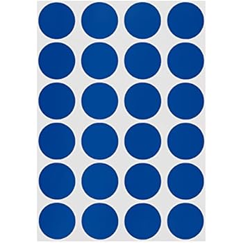 ChromaLabel 3/4 Inch Round Permanent Color-Code Dot Stickers, 1008 Pack, 24 Labels per Sheet, Dark Blue