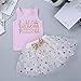 Alvivi Baby Toddlers Girls' Birthday Outfits Racer-Back Shirt with Shiny Polka Dots Tutu Skirt 2pcs Set Pink 12-18 Months