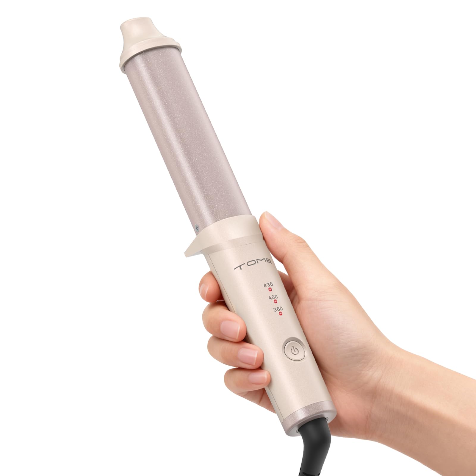 Photo 1 of *UNTESTED*
Mini Oval Curling Wand, 1.25 inch (32mm) No-Clamp Ceramic Wand-Style Curling Iron, 3 Temps 360/400/430°F, 120–240V Dual Voltage Travel Curler (Pink)