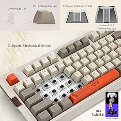 NACODEX AK510 Retro RGB Mechanical Keyboard 104