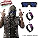 RICISUNG 2019 LED Sunglass,Flashing Cool Party Light up Glasses can work in 8 Animation Modes for 10 Hours,For Nightclubs, DJ, Halloween, Birthday Parties, New Year's party Supplies (Blue)