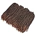 TOYOTRESS Spring Twist Hair 14 inch-4pcs, Ombre Brown Synthetic Crochet Braids Braiding Hair Extensions (14 inch, T30)