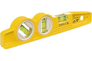 Stabila 25245 - Die Cast Magnetic Torpedo with 45 Degree Vial and V-Groove Frame
