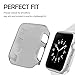Insten Crystal Clear Black Case Compatible with Apple Watch Series 1 42mm Case, [Ultra Thin Slim Fit][Anti-Shock][All Around Protection] Snap-in Hard Case Skin Cover, Clear Black