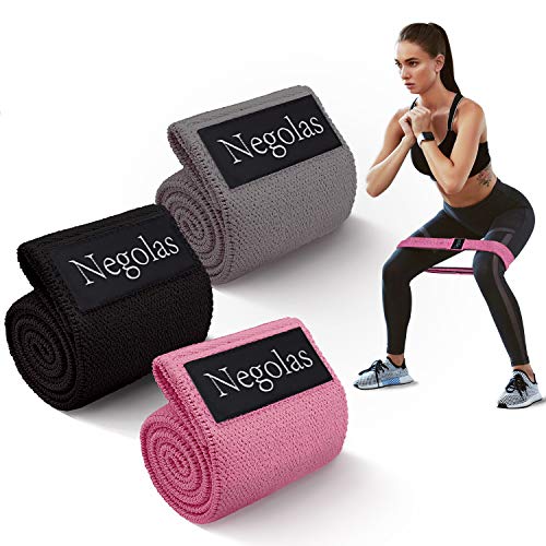 Resistance Exercise Bands for Legs and Butt, Workout Booty Bands Wide Elastic Loop Thick Cloth Thigh Bands Fitness Hip Circle Non Slip Stretch Bands with Free Carry Bag