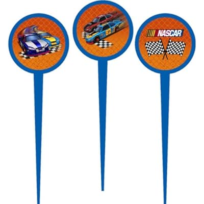 Nascar Party Ideas Auto Racing Party Favors Supplies Plastic Cupcake Picks 12ct