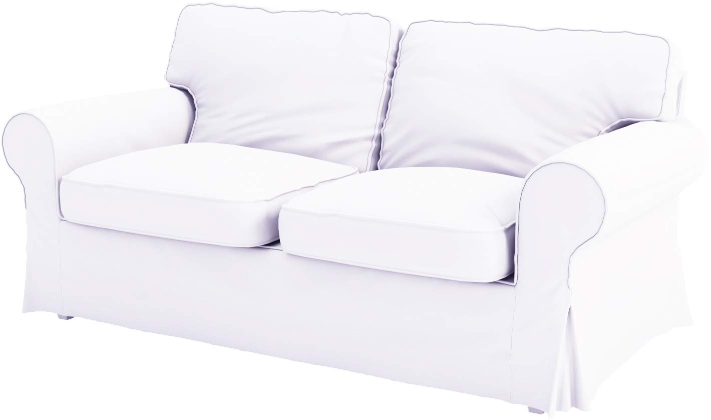 Photo 1 of HomeTown Market Heavy Cotton Ektorp Sofa Cover Replacement is Made Compatible for Ektorp Sofa Cover, 3 Seat Loveseat Or Armchair Slipcover Replacement (White Loveseat)