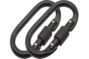 BYANG Heavy Duty Carabiner Clip Locking Climbing Carabiner 25kn 5600lbs Hook with Screwgate Multipurpose for Climbing, Rigging, Ropes, Hammocks