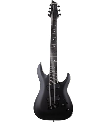 Amazon.com: Schecter C-7 SLS Evil Twin - Satin Black : Musical