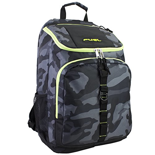 Fuel Top Load Sport Backpack with Side Tech Compartment and Ergonomic Padded Mesh Breathable Back
