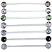Oasis Plus 7pcs 14G Clear Glitter Balls Sport or Pregnancy Navel Belly Button Ring 1.5'' Flexible Bio Flex Barbell