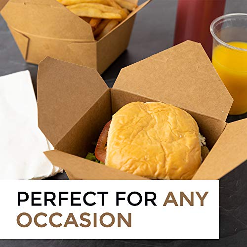 6 Containers+Microwaveable+Kraft+Grease+Resistant