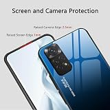 GOGME Case for Xiaomi Redmi Note 11S 11 4G, Gradient Tempered Glass Back TPU view 4