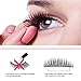 Magnetic Eyelashes [No Glue] Black False Eyelashes Set for Natural Look - 3D Full Eye Fake Lashes Extensions -Reusable Long and Soft (2 Pair/4 Pcs)