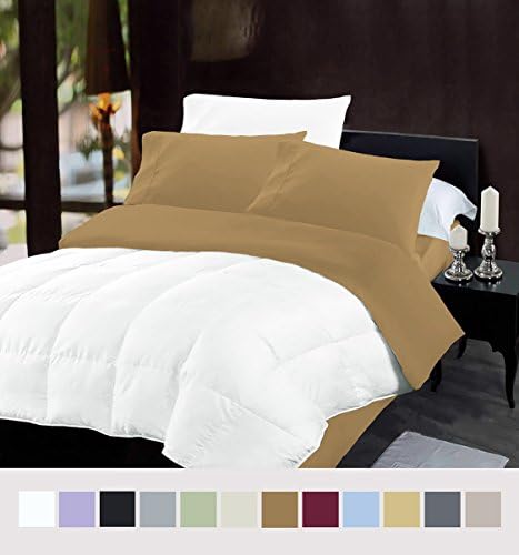 iCOVER BEDDING PLATINUM 1800 COLLECTION BRUSHED MICROFIBER BEDDING SET, Wrinkle and Fade resistant, 3Piece Bed Sheet Set (TWIN, light brown) 1 Flat Sheet + 1 Deep Pocket Fitted Sheet + 1Pillow Case