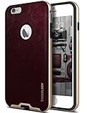 iPhone 6 Case, Caseology® [Envoy Series] Premium Leather Bumper Cover [Cherry Oak] [Leather Bound] for Apple iPhone 6 (2014) & iPhone 6S (2015) - Cherry Oak