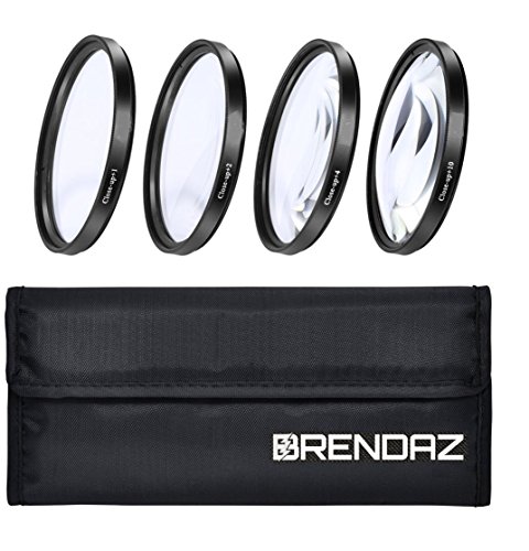 BRENDAZ" Close Up Macro Lens Kit Set (+1, 2, and +4) W/Pouch for Nikon Canon SONY Tokina DSLR Lenses (55mm) and for Nikon D3400 D5600, D3300 w/AF-P 18-55mm f/3.5-5.6G Lens.