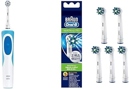 Amazon セット買い ブラウン オーラルb 電動歯ブラシ すみずみクリーンやわらか D113te 正規品 オーラルb 替えブラシ マルチアクションブラシ5本 15ヶ月分 Eb50 5 El ブラウン Braun 替えブラシ