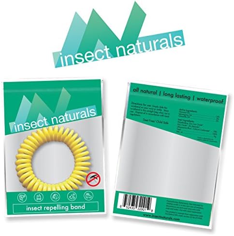 InsectNaturals Insect Repelling Wristband Box of 10: DEET Free Assorted Colors Safe Natural Protection