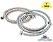Washing Machine Hoses (10FT) - 90° Elbow - OCTAGON Connections for Secure Tightening - Universal Fit to All Wash Machines - (2 Pack) Braided Stainless Steel - Burst Proof Washer Water Supply Line