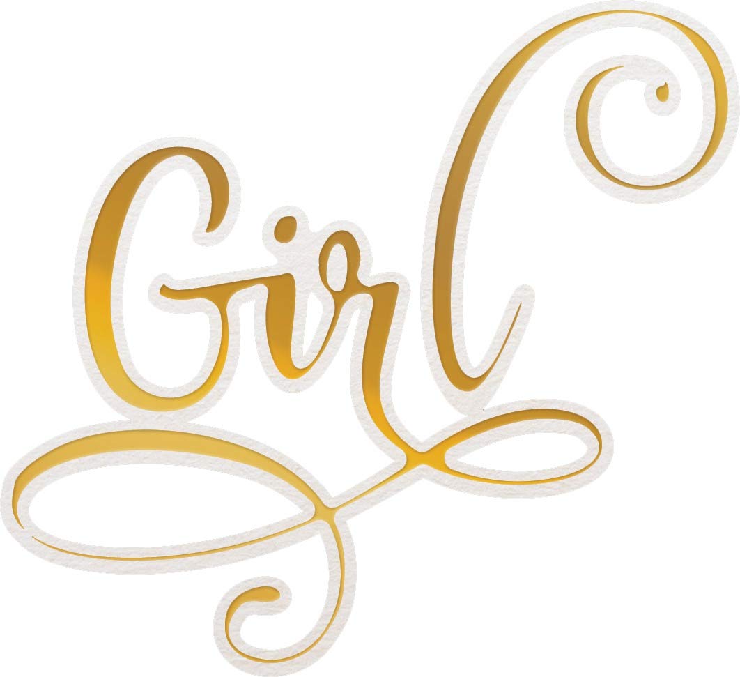 Couture Creations CO726945 Cut FOIL Emboss Dies, Girl 3.2"X2.9"