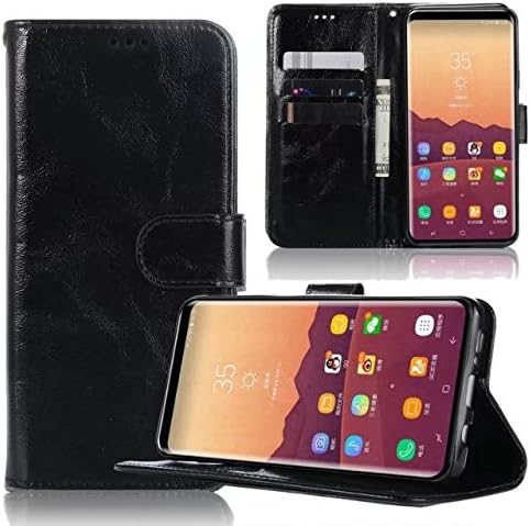 Honor 7X Case - SOUNDMAE Honor 7X Leather Case - Folio Wallet Cover Flip Book Style with Viewing Stand - Card Slots - Bill Compartment for Honor 7X - Black