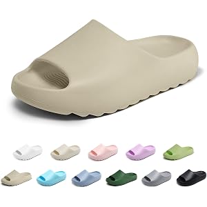 xinlanlin Kids Cloud Slides Slippers For Girls Boys,Pillow House Slippers Non-Slip Super Soft Quick Drying Shower Cushioned S
