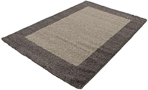 Shaggy carpets for living rooms, dining rooms or guest rooms with various colors such as black, brown, cream, green, red, mocha, purple, turquoise with 3 cm pile height and the carpets with OEKOTEX certified 1503, Size:200x290 cm, Color:Taupe