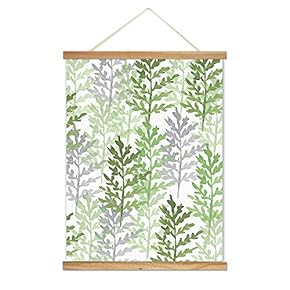 Hanging Poster NO Magnetic Wooden Framed, Colorful Leaves Fulfilled Home Wall Canvas Prints Decoration Ready to Hang - 18"x24" inches