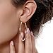 50mm Big Round Endless Hoop Earrings For Women Fashion Jewelry (yellow gold)
