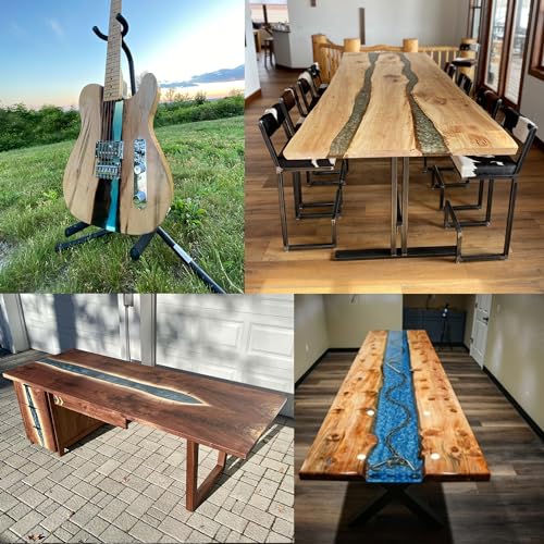 Deep Pour Epoxy Resin Liquid Glass 3 GL Kit, 2-4 inch Super Clear Amazing Flow Casting Resin Kit, High Temp Heat UV Resistant Food Safe Epoxy, Bubble Free Low Viscosity Cast & Coat Stone Wood Metal