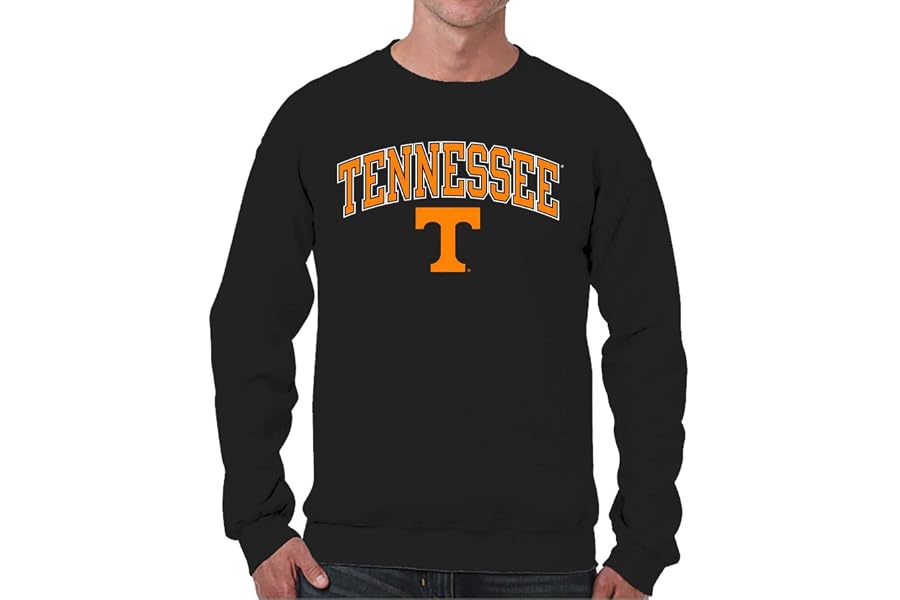 Campus Colors NCAA Adult Arch and Logo Gameday Crewneck Sweatshirt Fleece Lined Pullover - Officially Licensed