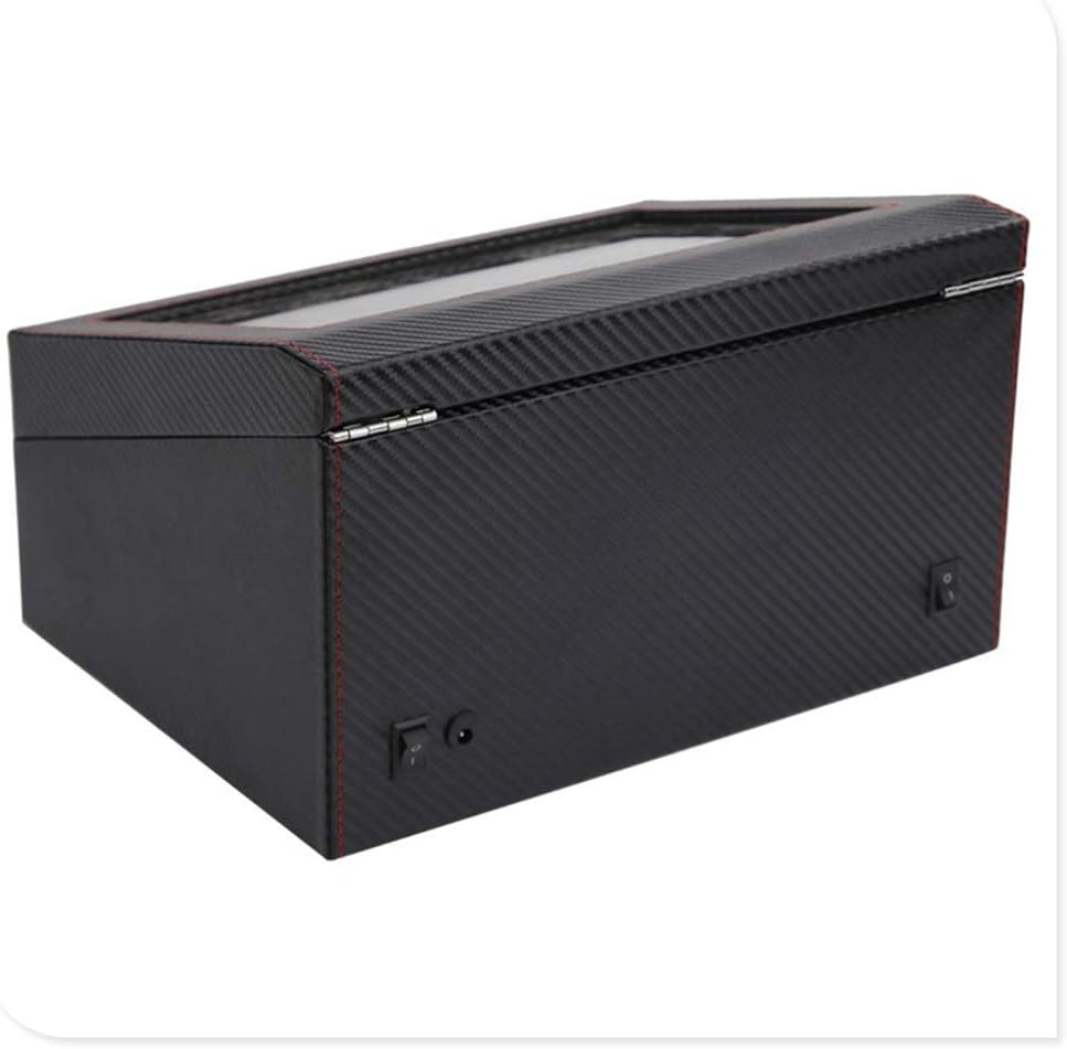 DEYUNSE Winders Automatic Watch Winders Watch Winder Boxes Automatic Watch Winder Quiet Motor Automatic 4+6 Rotate Winding Box Turn Table Device Mechanical Watch Storage Black Watch Box