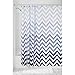iDesign Ombre Chevron Fabric Shower Curtain - Blue and White