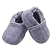 Beeliss Baby Girls Loafers Knitted Crib Shoes (Grey, 6-12 Months)