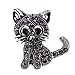o Blk Cat Brooch Pin Girls Women Cute Rhint Animal Collar Asory