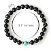 Me&Hz Couple Friendship Distant Bracelets Healing Black Onyx Turquoise Stretch Beaded Bracelets for Lovers