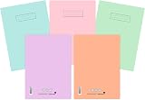 Silvine A4 Exercise Books Assorted Pastel Colours Pack of 10 80 Pages 75gsm