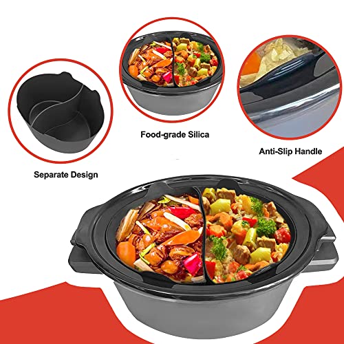 Slow Cooker Divider Silicone Liners, 6 Qt Crockpot and Slow Cookers