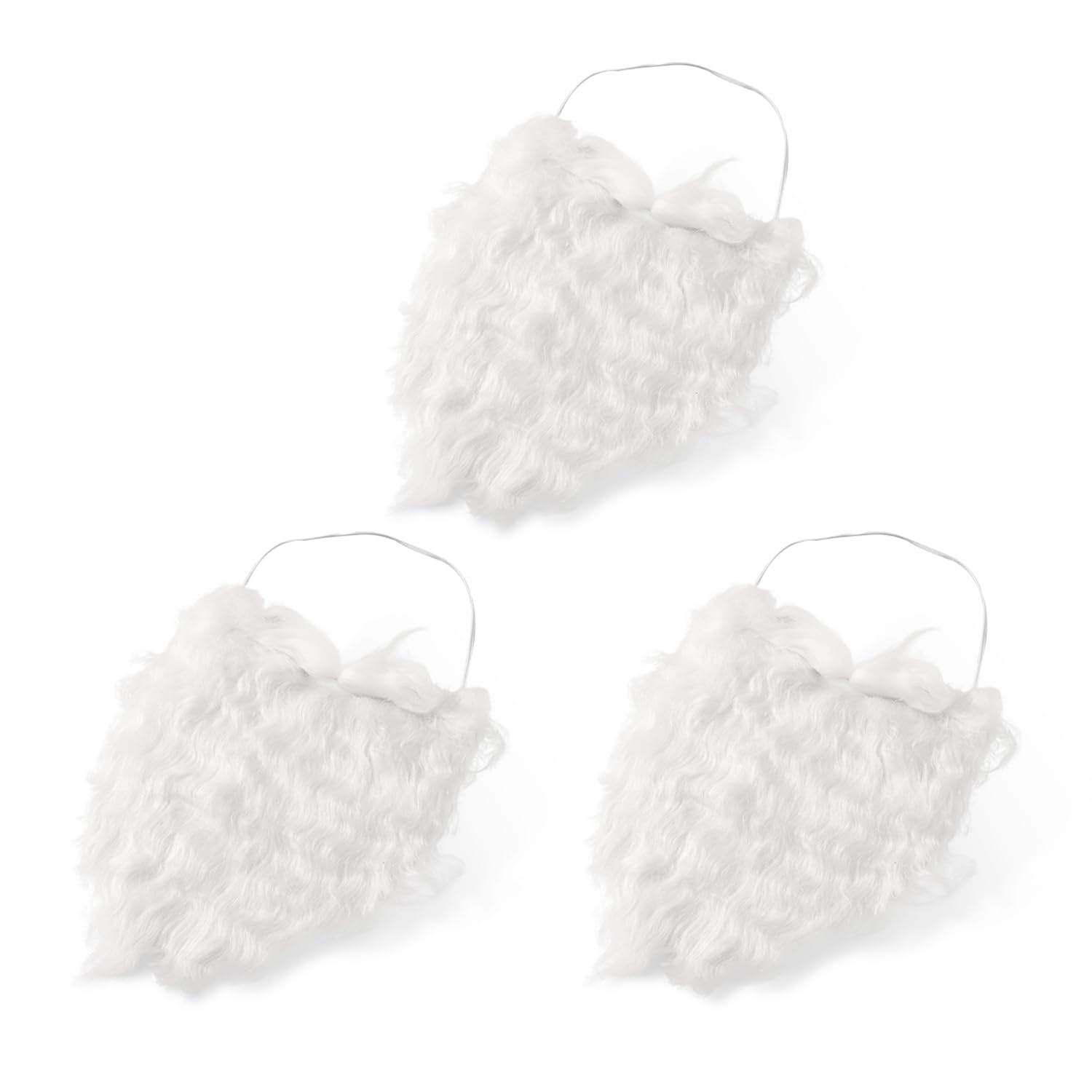 AOVNA Santa's Beards White Fake Beard Christmas Santa Claus Beard Fake Santa Beard Christmas Beard Christmas Dressing Up Accessory (3)