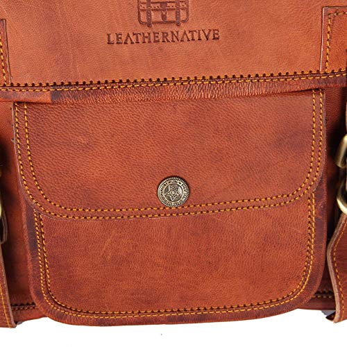 Leather Motorcycle Bags Side Pouches - 1 Pair of Brown Genuine Leather Saddle Panniers - Waterproof Storage for a Stunning Vintage or Modern Look - Duffel Touring Bag Styling Suits Men or Women - Thumbnail 6